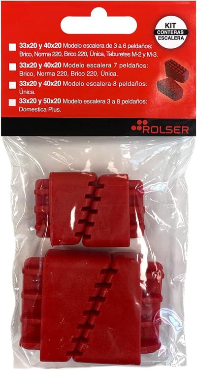 Roltrap Onderdelen - Ladder Stabilisator - Veilig Werken - Past op 3-8 Treden - Set van 4 - Rood