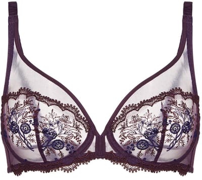 Simone Pérèle - Intrigue Plunge BH Figue - maat 75B - Paars/Rood/Blauw