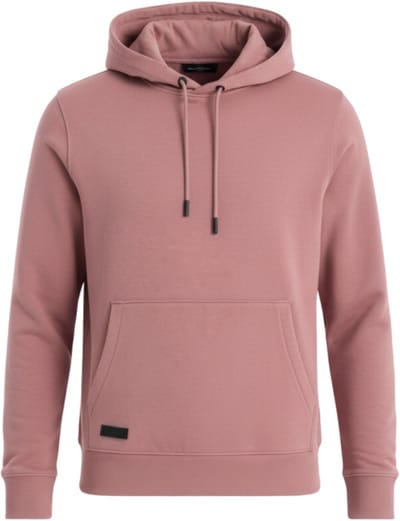 OMBRE Sweater - Regular Fit - Katoen - Lange Mouw Donkere Roos S