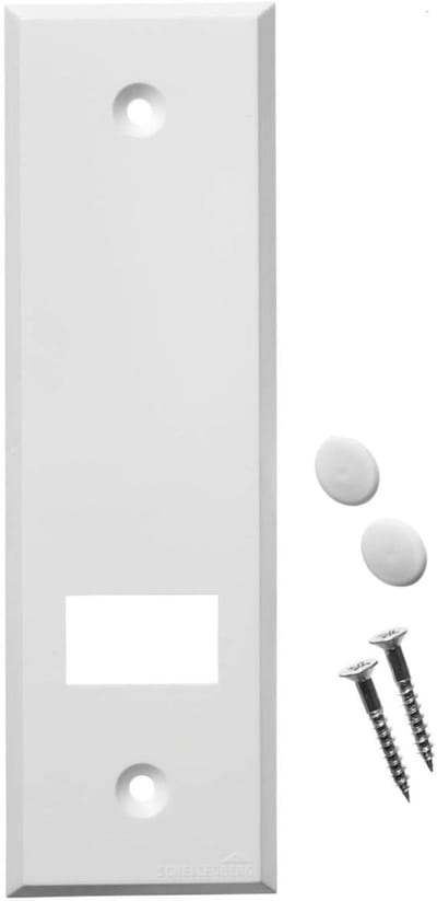 Schellenberg 53203 beschermkap voor rolgordijnband, gatenafstand 13,5 cm, standaard maxi, voor bandoprollers en verzonken oprollers, wit