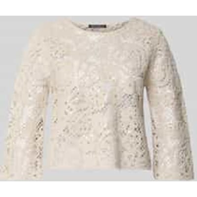 relaxed fit pullover in tricotlook met all-over paillettenafwerking