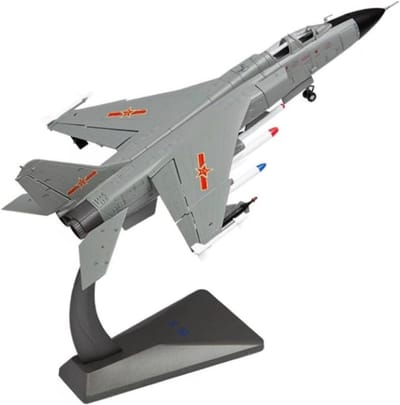 Vliegtuig Model - Jager Model Gevechtsvliegtuig - Decoratie Model - Gegoten Legering - 1:72 Schaal - Grijs