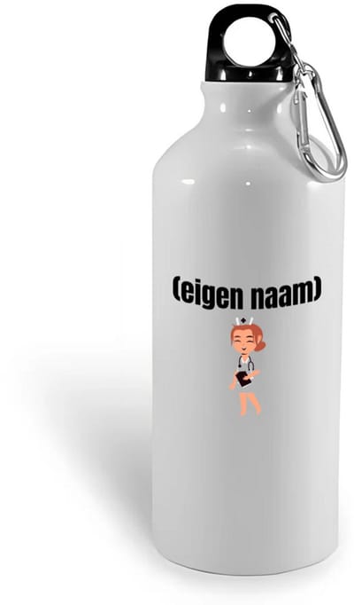 Hacebo® - dokter vrouw met eigen naam waterfles - Dokter - iemand die dokter is - cadeau - verjaardag - kado - ziekenhuis - water fles - 400ML
