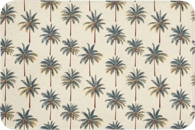 Badmat 90x60 cm - Antislip - Palmbomen - Tropisch - Groen - Badmatten voor badkamer - Badkamermat - Douchemat - Badkamer mat
