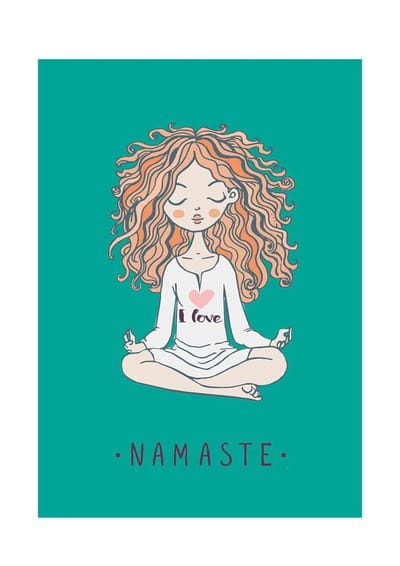 HappyBook - Notitieboek - Notebook - Diary - Journal - Yoga - Meisje - Gelijnd - Zeegroen - Werk - Studie - Dagboek - Softcover - Cadeau - Elastiek - Lijntjes - Relatiegeschenk - Boekenlegger - Schrijven over je leven - Doelen stellen - Journalen