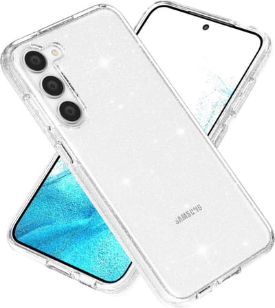 Coverup Hoesje - Geschikt voor Samsung Galaxy S23 Hoesje - Coverup Glitter TPU Back Cover - Transparant