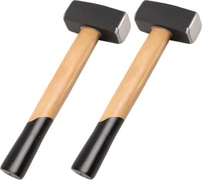 Set van 2 Club Hamers van 35oz met Houten Handvat voor Kamperen, Houtbewerking en Tuinieren, 1kg/2.2lb