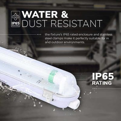 HOFTRONIC LED TL armatuur 120cm - T8 (G13) - 18 Watt 2820 lumen (160lm/W) - 4000K neutraal wit (840) - Koppelbaar - Flikkervrij - IP65 waterdicht -