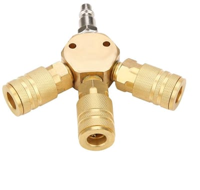 Dailygoods- Pneumatisch T-connector - Snelle aansluiting - 3-weg connector - Metaalconstructie - Corrosiebestendig - Eenvoudig te installeren - Luchtconnector