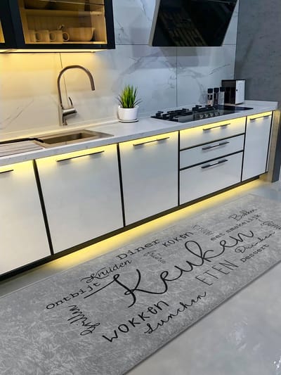 De Groen Home Keukenloper 80x220cm Vloerkleed - Knus Koken collectie - Wasbaar Antislip - Laagpolig Vuilafstotend & Zacht Tapijt