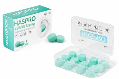 HASPRO Moldable Silicone Oordopjes – 6 Paar – SNR 27 dB - Mint