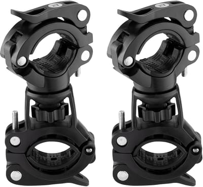 360° Rotatable Fietslamp Houder voor Stuur met Diameter 20-35mm