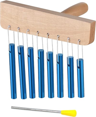 Meditatie Chime - Muziek Instrument - Klas Management - 8 Tonen Klank - 25x17cm - Blauw