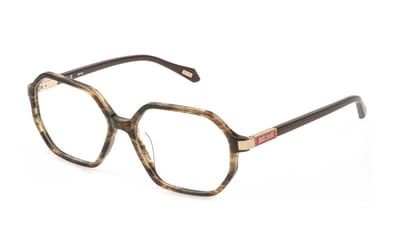 Just Cavalli VJC188 Marrone/giallo lucido 54/15/140 WOMAN Brilmonturen