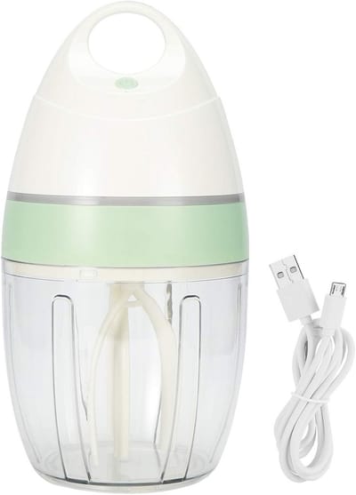 Elektrische Handmixer 900 ml - Stille Draadloze Mixer zonder Spatten, USB Oplaadbaar voor Beslag en Eieren
