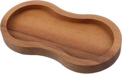 Walnoot houten dienblad 15,5 x 8 cm voor zout- en pepermolens, decoratief serveerblad, onderzetter voor keuken en café, multifunctioneel houten accessoire, ideaal voor sieraden en fruit