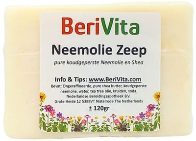 Neemolie Zeep 150gr - Neemzeep - Natuurlijke Zeep met pure Neem olie en Shea Butter