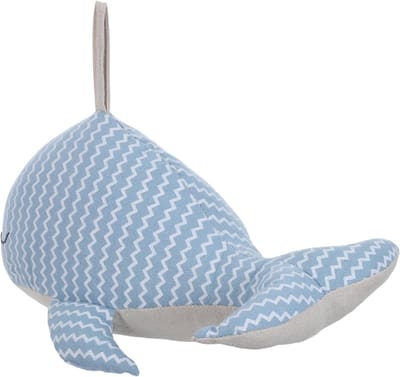 Decoratieve Deurstopper - Dieren Walvis Vorm - Tocht Vangen - Zachte Stoffen Constructie - 28x15x12cm - Donkerblauw