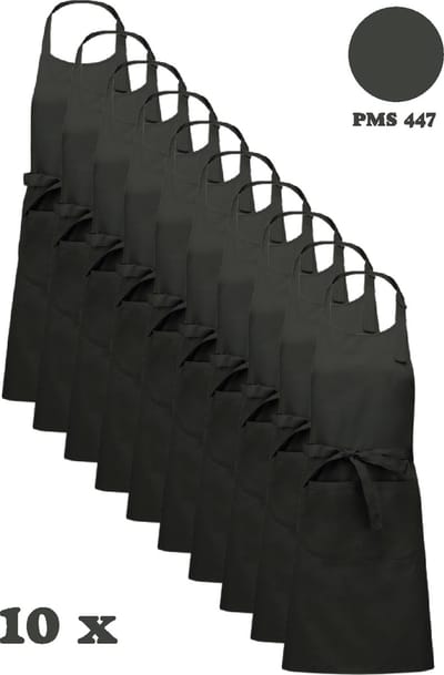 Awesome-Gifts - Horeca schort - Keukenschort - Kookschort - Barbecueschort - onbedrukt - 76 x 90 cm - per 10 stuks - Dark Grey