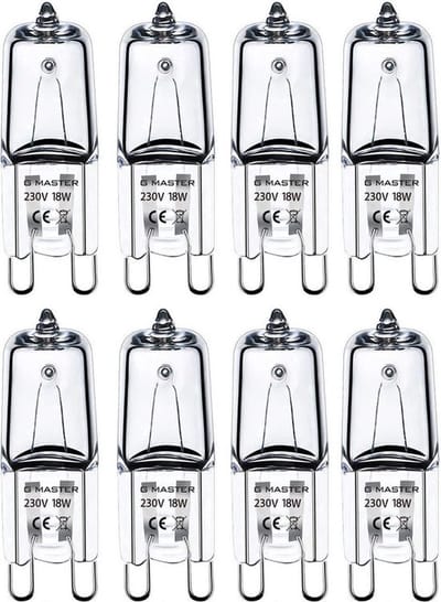 G Master - PRO G9 Halogeen lichtbron - 230V - Dimbaar - 18w (vervangt 25W) - Halogeen lamp -(8 STUKS)