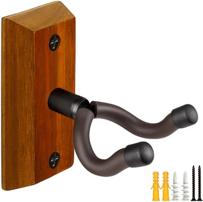 Gitaar Wandhouder - Muziekhanger - Instrument Ophangen - U-vormig Antislip Design - 5 x 3 x 2.01 cm - Acacia Hout