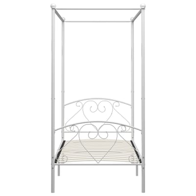 vidaXL - Hemelbedframe - metaal - wit - 90x200 - cm