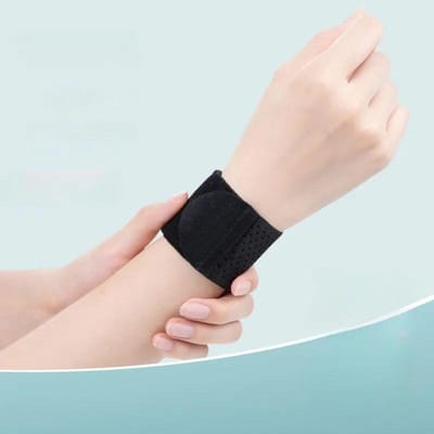 1PCS Beschermende elastische bandage Handsport Polsband Gym Polsbrace Wrap Ondersteuning zwart