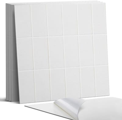Coloray Wandpanelen Zelfklevend - Een eenvoudig mozaïek van rechthoeken Zelfklevende Wandpanelen - 50 cm x 50 cm - Wit Wandpaneel PVC - 5 stuks - Texturen Wandpanelen Zelfklevend - Keuken Wandpanelen - Wandpanelen Badkamer
