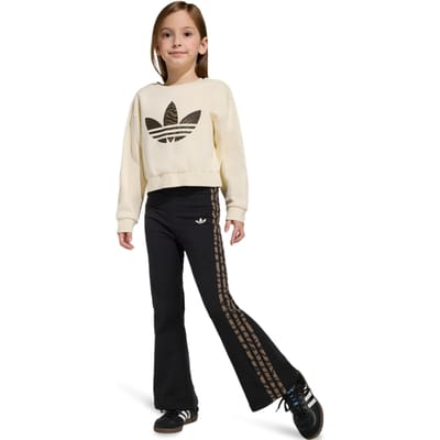 Adidas Boxy Crew Set Trainingspakken Peuter - Wit - Maat 111 - 116 CM - Katoen Jersey