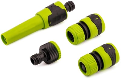 Basis Irrigatieset - Slang Koppelingen - Tuin Besproeien - Instelbare Waterstraal - 1/2 Inch Slang - Zwart Groen