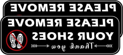 Set van 2 Stuks Geen Schoenen Sticker voor Thuis, Verwijder Uw Schoenen Sticker voor Deur, Ideaal voor Cafés en Kantoorruimtes