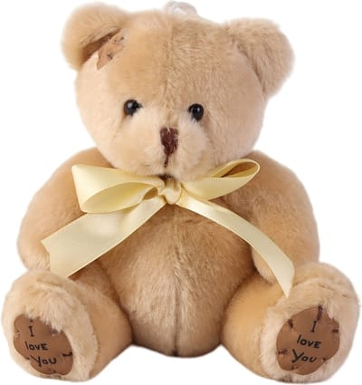 Livano Teddybeer - Knuffelbeer - I Love You - Klein - 12 Jaar En Ouder - Schattige Knuffels - 17cm - Khaki