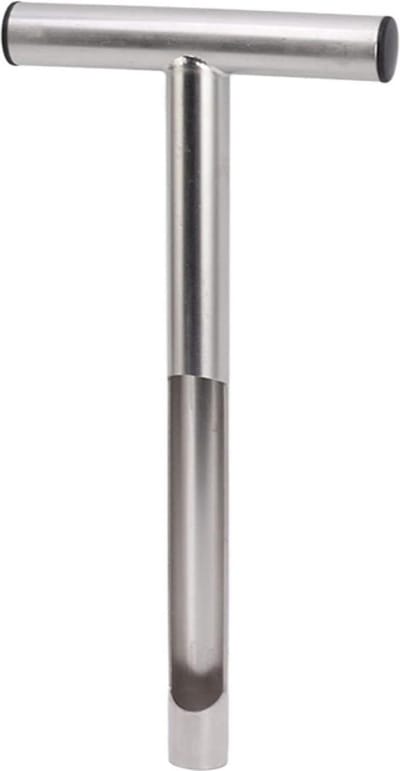Roestvrij staal draagbare T-stijl handvat bodemtestgereedschap voor bodembemonstering - Bodemmonsternemersonde (12 inch) .