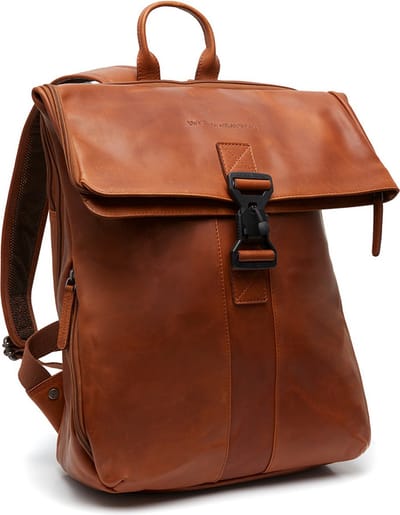 The Chesterfield Brand Leren Vrije tijd rugzak Rugzak met laptopvak Savona Backpack 16,8L Cognac Lichtbruin