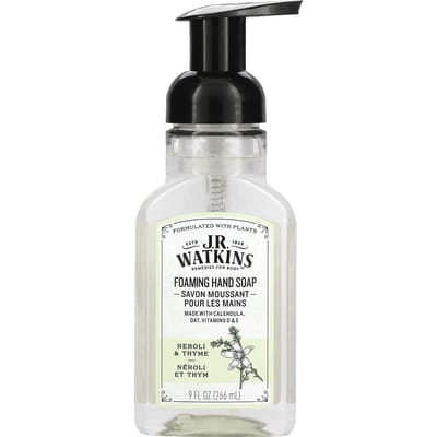 J R Watkins, Foaming Hand Soap, Neroli and Thyme, 9 fl oz (266 ml) white