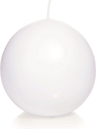 Trend Candles Bolkaars glad - wit - 7 cm - 16 branduren - ronde kaarsen