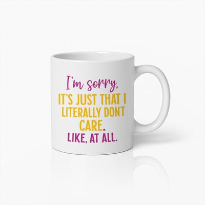 Ik Geef Echt Helemaal Niets Om Mok 330ml | Grappige Sarcastische Koffiebeker Cadeau voor Vrienden & Collega’s