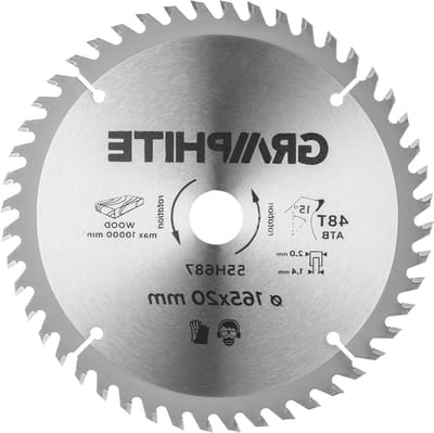 Zaagblad - Freesblad - Hout Bewerken - Krasbestendig - 165 mm - Zilver