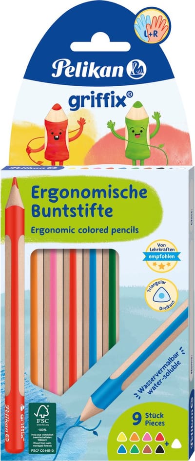 Pelikan griffix® kleurpotloden 9 kleuren geassorteerd