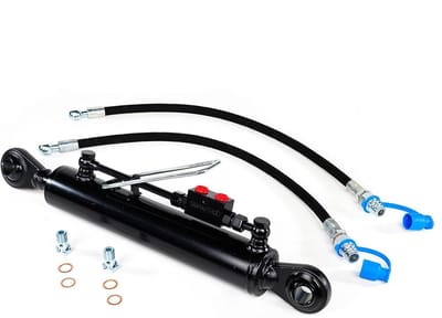 Hydraulische Topstang - Verstelbare Cilinder - Agrarisch Gebruik - Geïntegreerd Vergrendelblok - 570-850 mm - Zwart