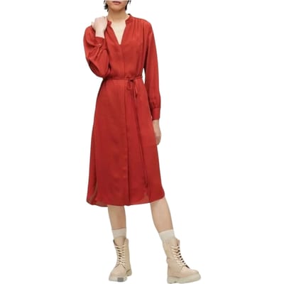 Boss Dibanora 6 Midi Jurk (Rood)