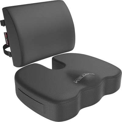 Zitkussen en Lendensteun voor Bureaustoel – Memory Foam Comfort voor Gaming en Auto