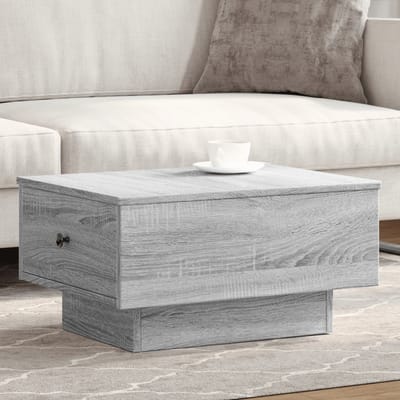 vidaXL - Salontafel - 60x45x31 - cm - bewerkt - hout - grijs - sonoma - eikenkleurig