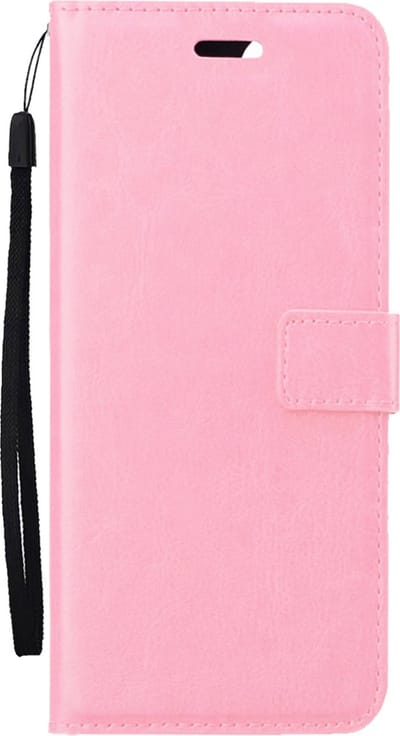 Hoesje Met Pasjeshouder - Geschikt voor Samsung Galaxy A55 - Luxe Bookcase Portemonee - Flip Case - Kunstleer Book Case - Flipcase - Book Cover - Walletcase - Portemonneehoes - Lichtroze