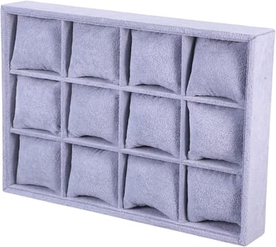 Sieradentray Set - Opbergbakjes - Sieraden Organiseren - Stapelbaar Ontwerp - 2 Stuks - Grijs