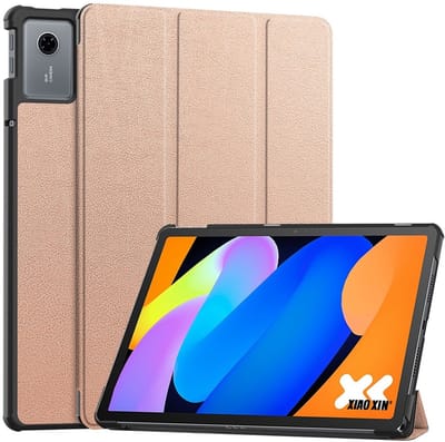 Coverup Tablethoes geschikt voor Lenovo Idea Tab 11 Hoesje - Tri-Fold Book Case met Wake/Sleep - Rose Gold