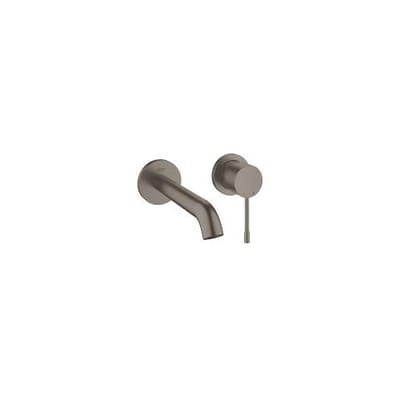 GROHE Essence New Wandgemonteerde Inbouw Wastafelkraan - afbouwdeel - exclusief inbouwdeel - hard graphite geborsteld (mat antraciet) - Waterbesparend