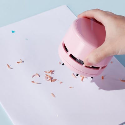 Mini stofzuiger Kantoor Bureau Stof Thuis Tafelveger Bureau Reiniger roze