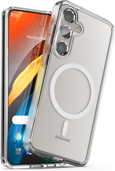 Casemania Hoesje Geschikt voor Samsung Galaxy S25 - Transparant - Anti Shock Back Cover - Geschikt voor Magsafe