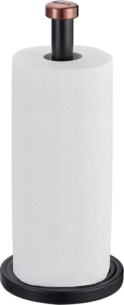 Klausberg 7715 - Keukenrolhouder zwart - 15 x 35,5 cm